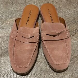 Lucky Brand Pink Suede Loafers